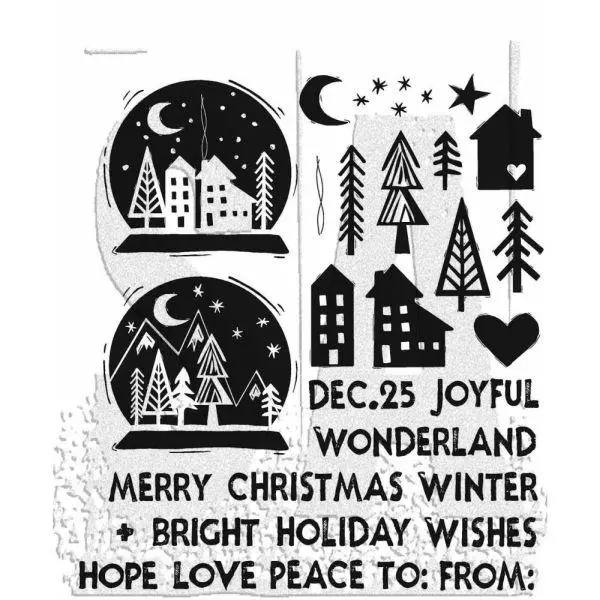 Cling Stamps - Festive Print 1