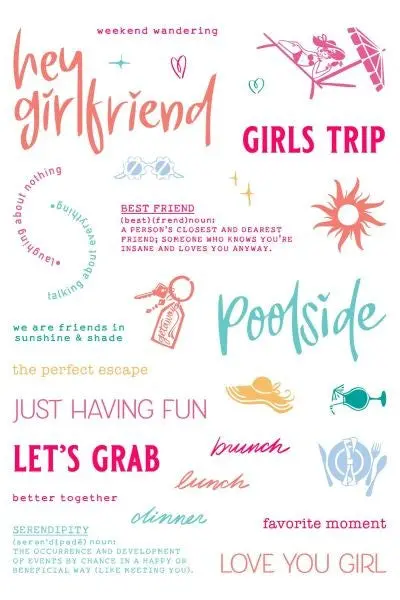 Collage Stamps - Hey Girlfriend 1