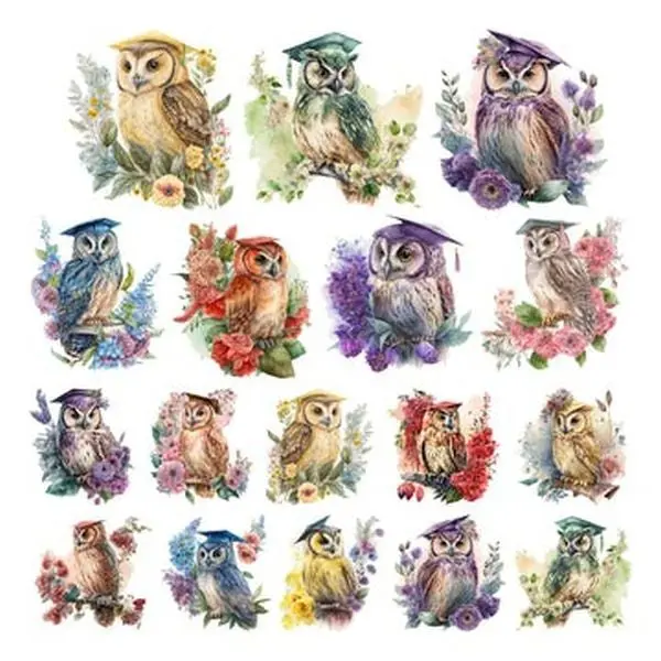 Colorful Commencement - Ephemera  - Owls 1