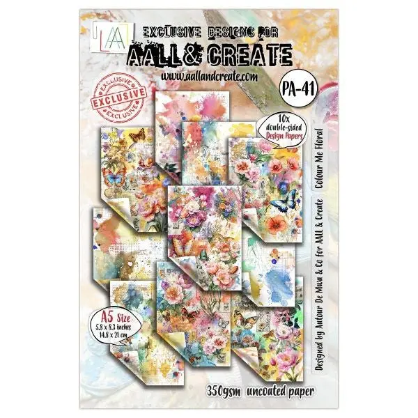Colour Me Floral - A5 Design Paper 1