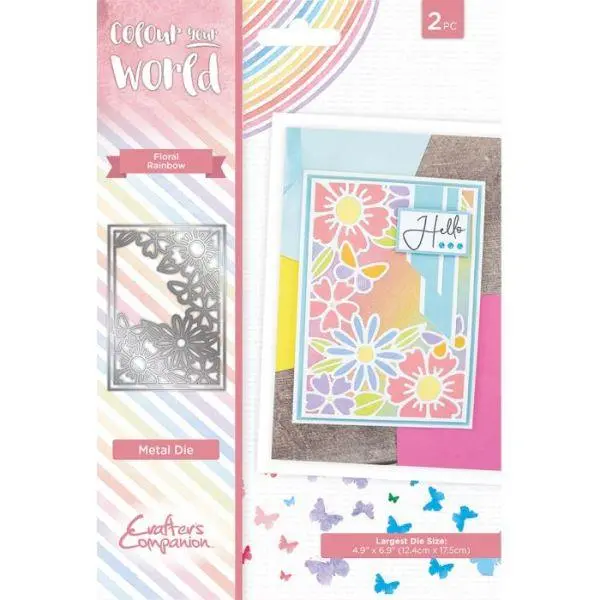 Colour Your World - Create A Card Die - Floral Rainbow 1