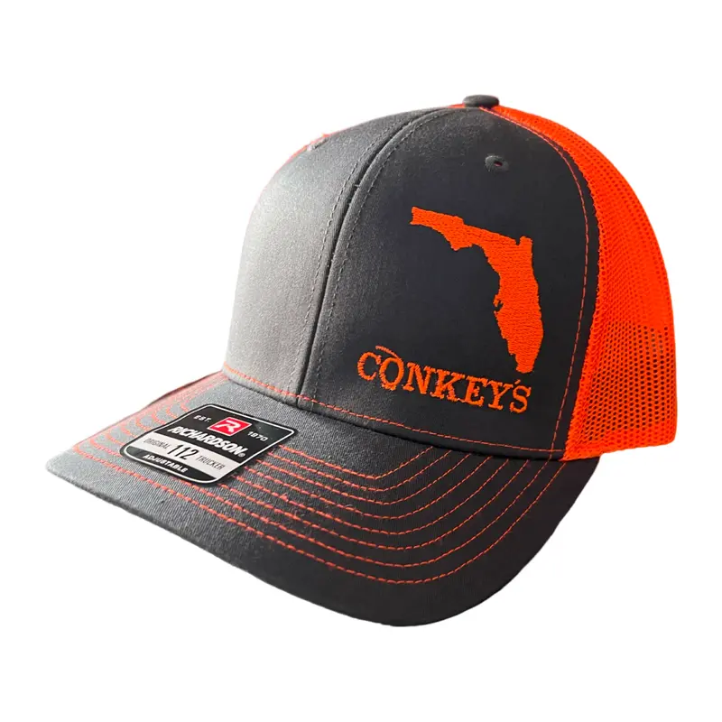 Conkeys Original - Richardson 112 Hat (Gray/Orange) 1