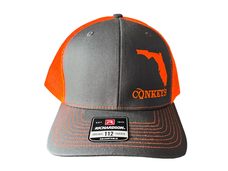 Conkeys Original - Richardson 112 Hat (Gray/Orange) 2