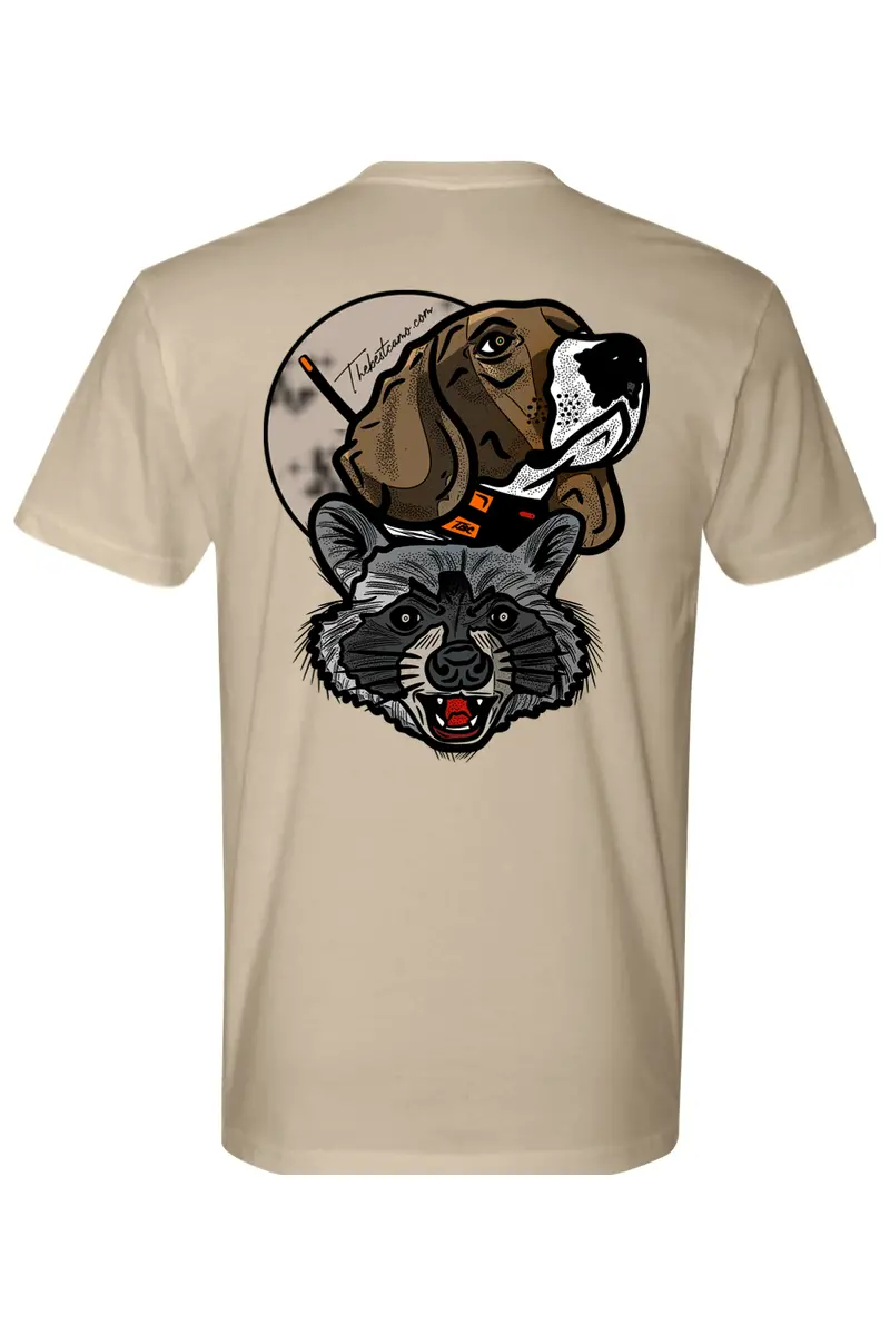 Coon N Hound Coon Hunting Theme T-Shirt