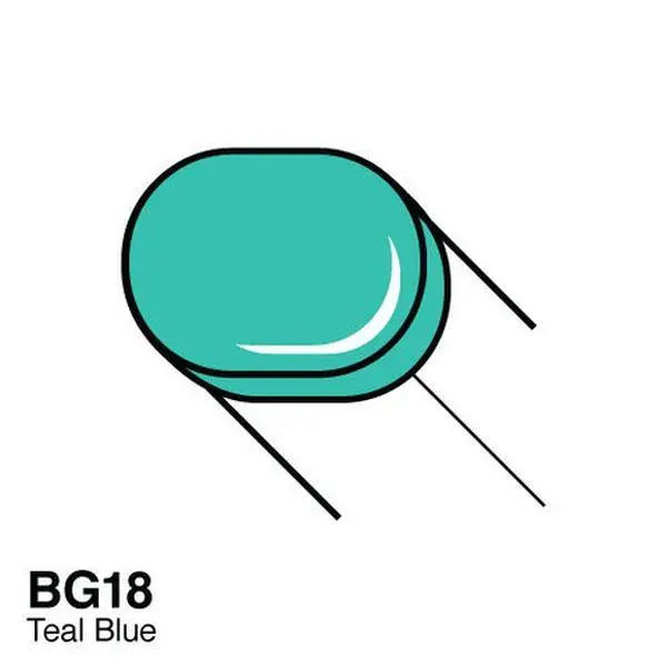 Copic Sketch Marker - Bg18 - Teal Blue 1