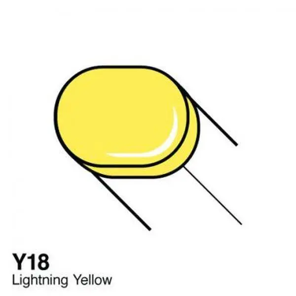 Copic Sketch Marker - Y18 - Lightning Yellow 1