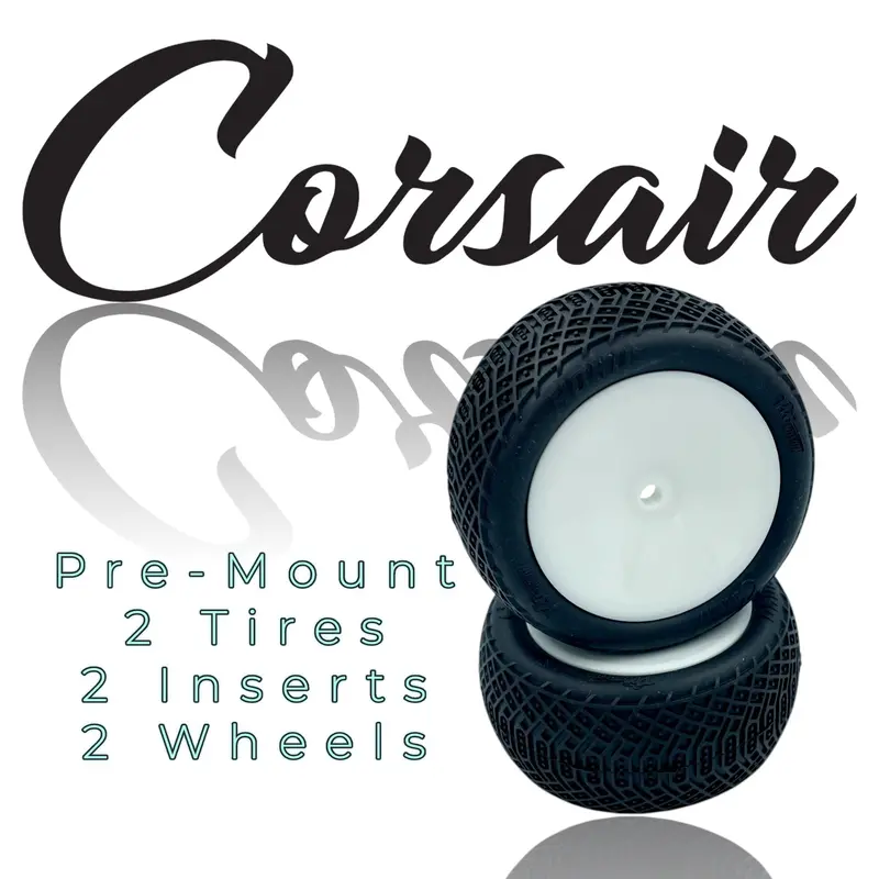 Corsair 2.2'' Rear Tires Pre-Mount White 1