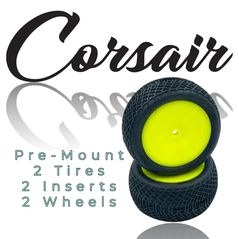 Corsair 2.2'' Rear Tires Pre-Mount Yellow 1
