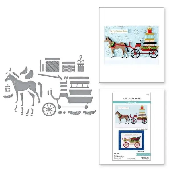 Country Christmas Collection - Christmas Horse-Drawn Wagon Dies 1