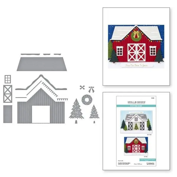 Country Christmas Collection - Country Christmas Barn Dies 1