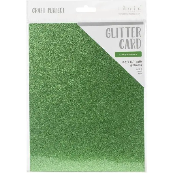 Craft Perfect Glitter Cardstock - Lucky Shamrock 1