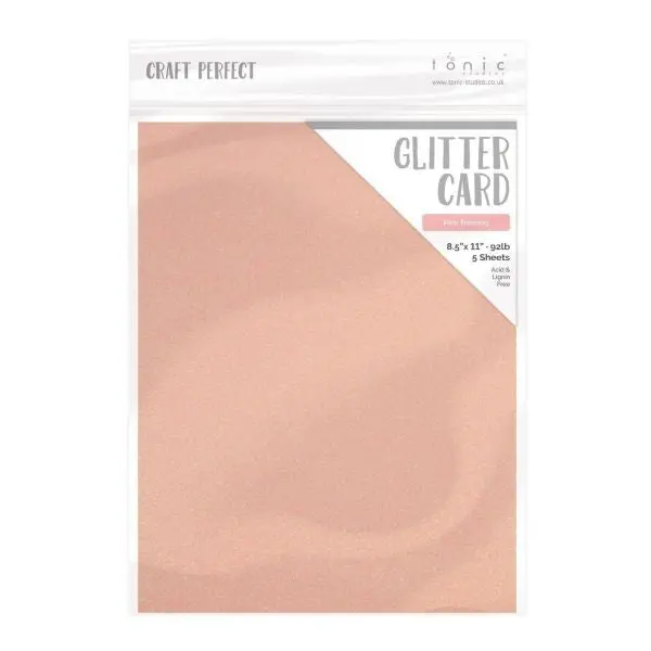 Craft Perfect Glitter Cardstock - Pink Glitz 1
