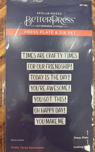 Craft Times Sentiments Press Plate & Die Set 1
