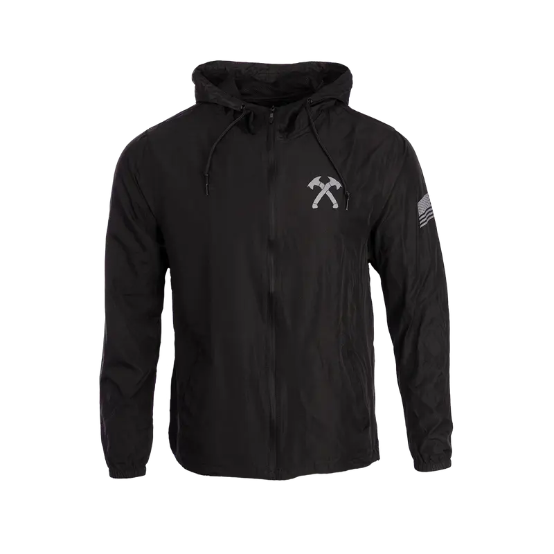Crossed Hawks Black Windbreaker 1