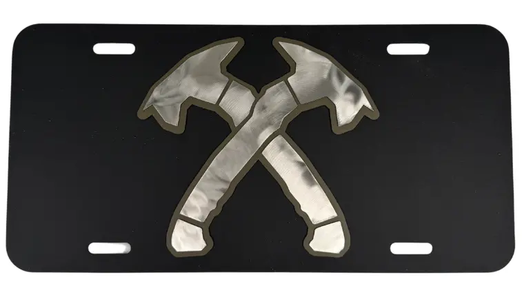 Crossed Hawks License Plate Cover 1
