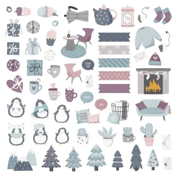 Cuddle Time - Die Cut Ephemera 1