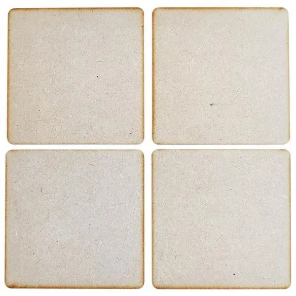 Curved Square Coasters - 4"X4" 1