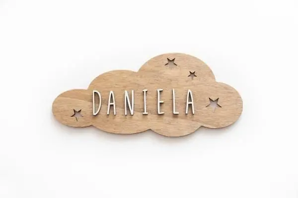 Customizable Cloud Plaque - Natural 1