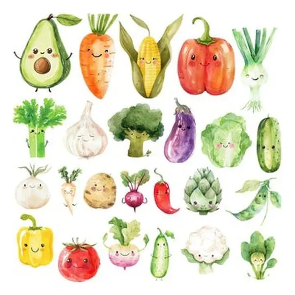 Cute Veggies Ephemera 1