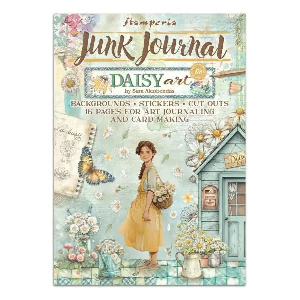 Daisy Art -  Junk Journal Backgrounds, Stickers & Cut Outs 1