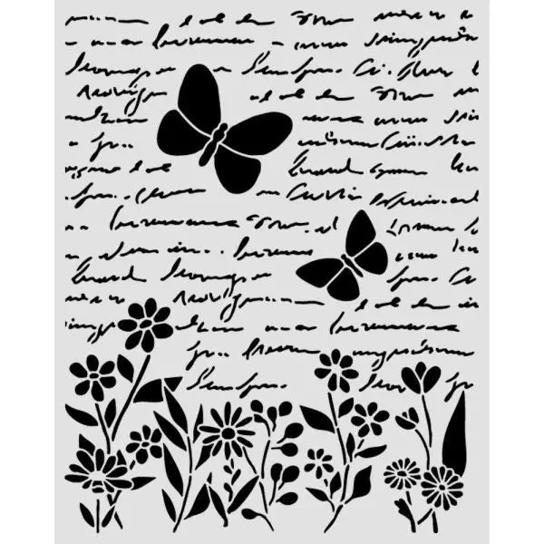 Daisy Art - Stencil - Letter And Butterfly 1