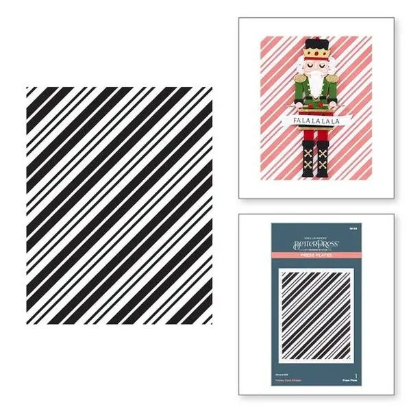 Dancin' Christmas Friends Collection -Candy Candy Stripes Press Plate 1