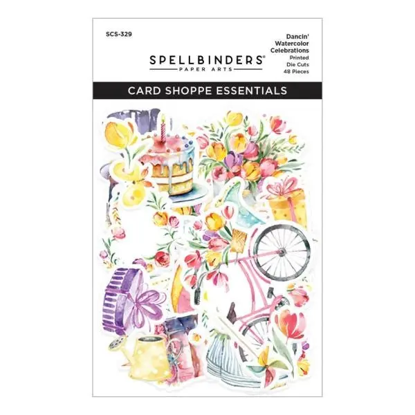 Dancin' Watercolor Celebrations Printed Die Cuts 1