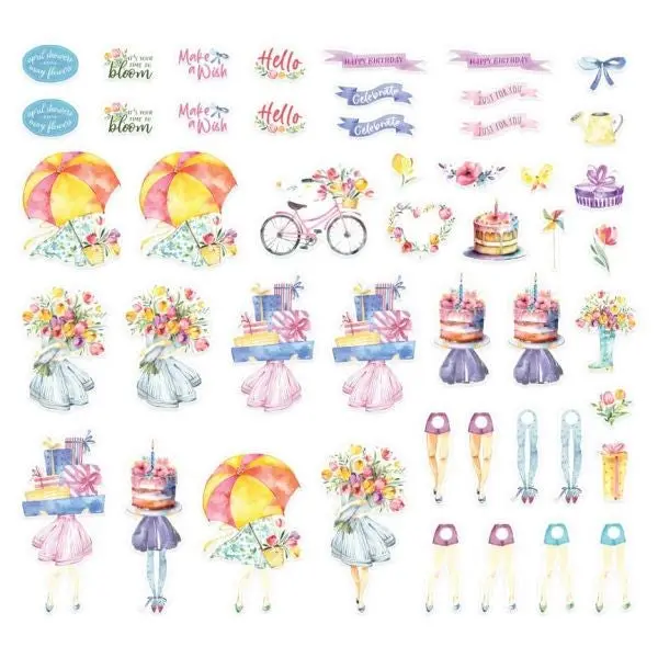 Dancin' Watercolor Celebrations Printed Die Cuts 2