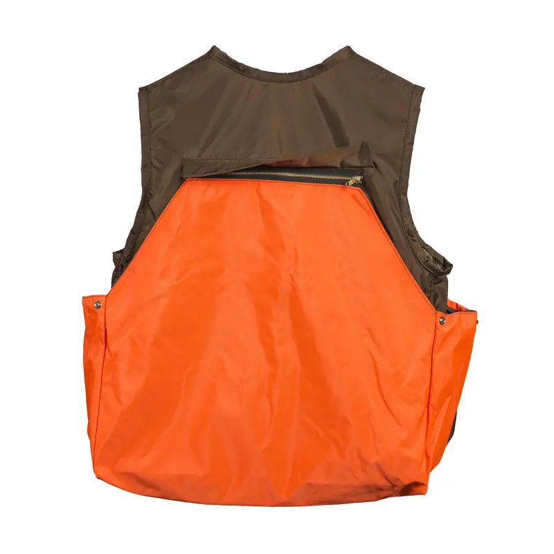 Dan's Briar Game Vest In Brown With Orange Trim 2