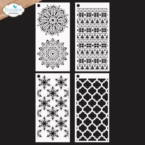 December Romance Collection - Journal Stencils 5 1