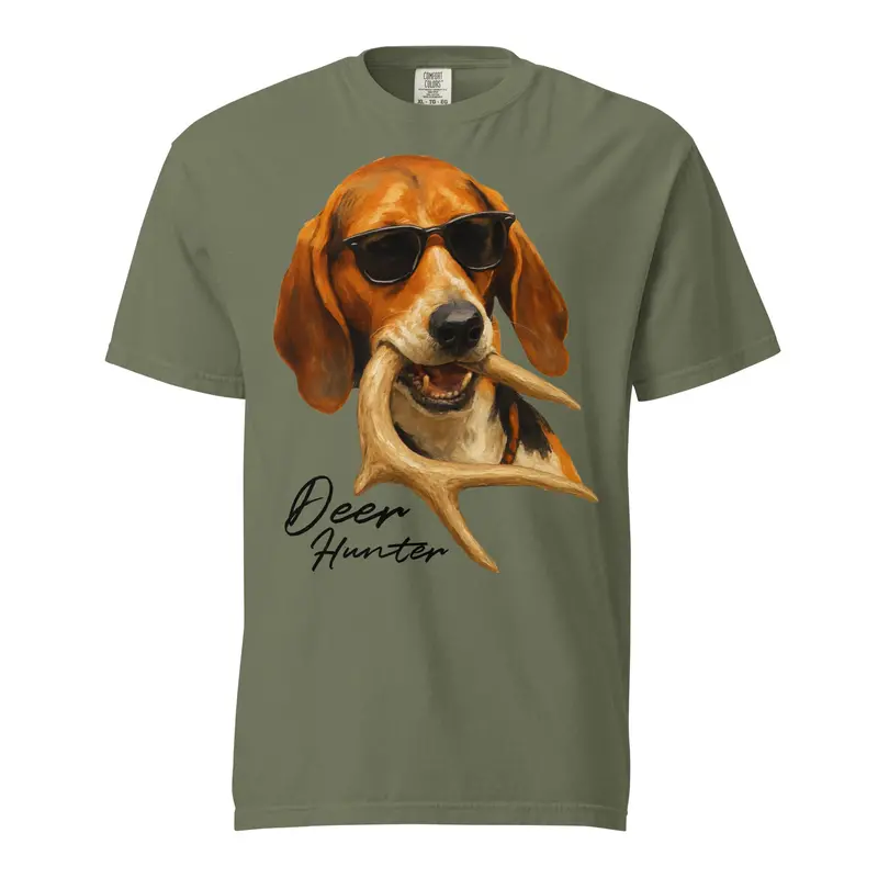 Deer Dog Front-Design Hunting T-Shirt