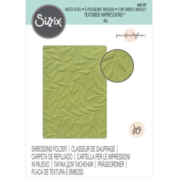 Delicate Leaves - Multilevel Textured Impressions Embossing Folder 1