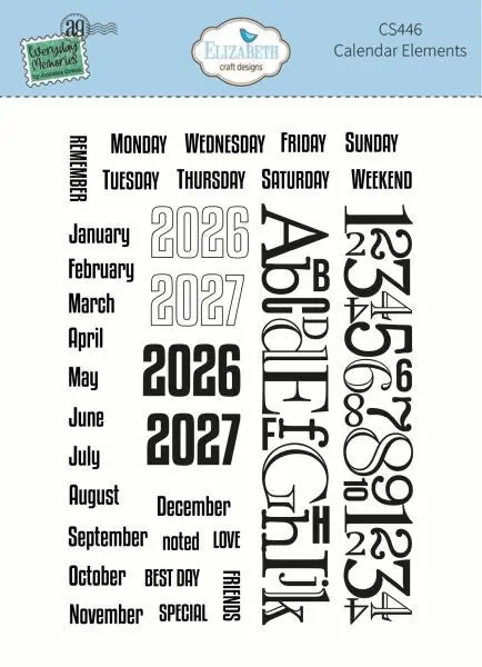 Delightful Discover - Cler Stamps - Calendar Elements 1