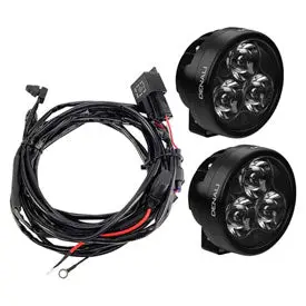 Denali D3 Led Driving Light Kit With Standard Powersports Harness 1