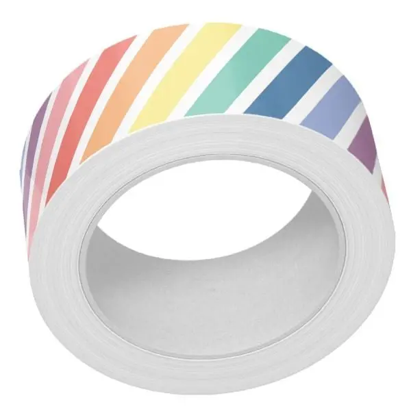 Diagonal Rainbow Stripes - Washi Tape 1