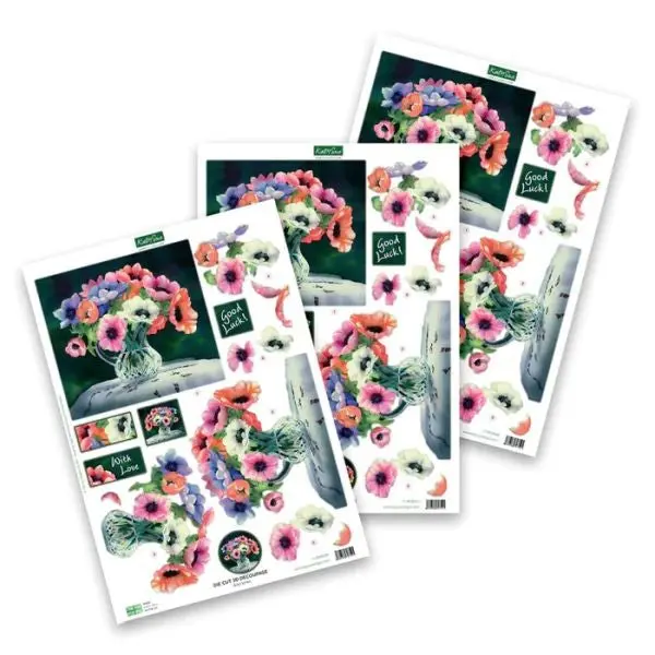 Die Cut Decoupage - Anemones 1