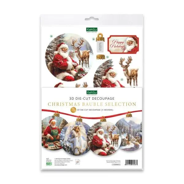 Die Cut Decoupage - Christmas Bauble Selection 1