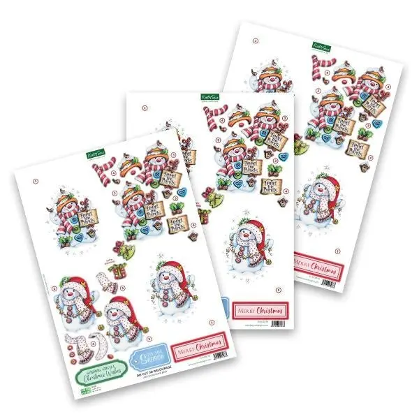 Die Cut Decoupage - Jolly Snowmen & Birds 1