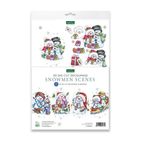 Die Cut Decoupage - Snowmen Scenes 1