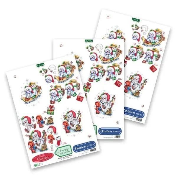 Die Cut Decoupage - Snowmen & Sleigh 1