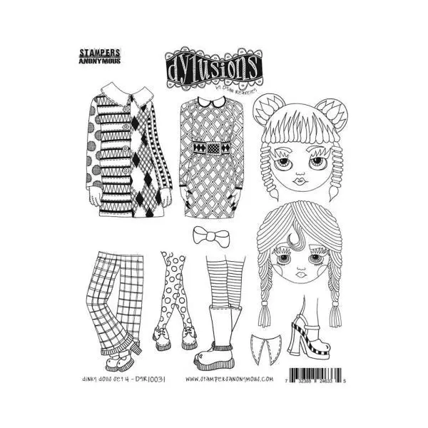 Dinky Dolls Set #4 - Cling Stamps 1