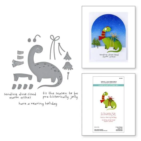 Dino-Sized Holiday Clear Stamp & Die Set - Indpendent Store Exclusive 1