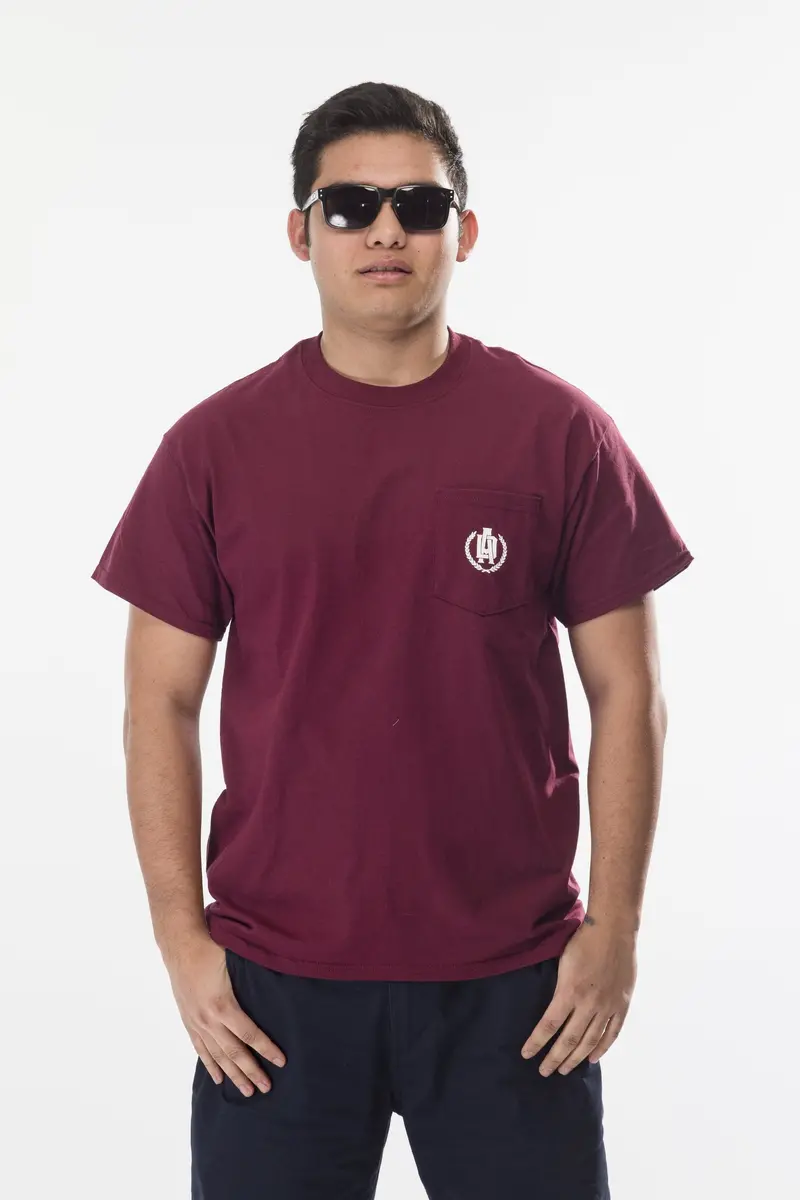Dirt Alliance - Clean Logo Pocket T-Shirt - Maroon 1