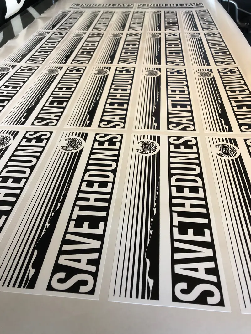 Dirt Alliance - Save The Dunes Slap Bumper Sticker 1