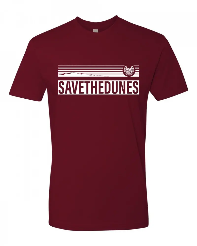 Dirt Alliance - Save The Dunes T-Shirt - Maroon 1