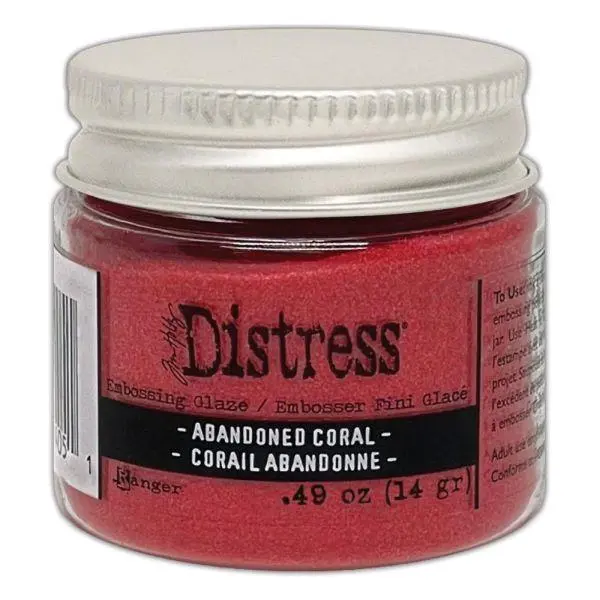 Distress Embossing Glaze - Abandoned Coral 1