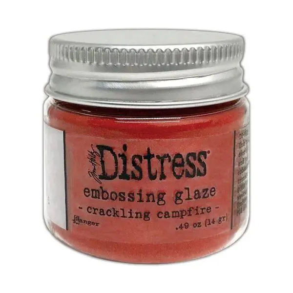 Distress Embossing Glaze - Crackling Campfire 1