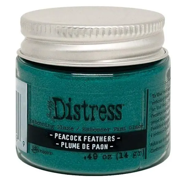 Distress Embossing Glaze - Peacock Feathers 1