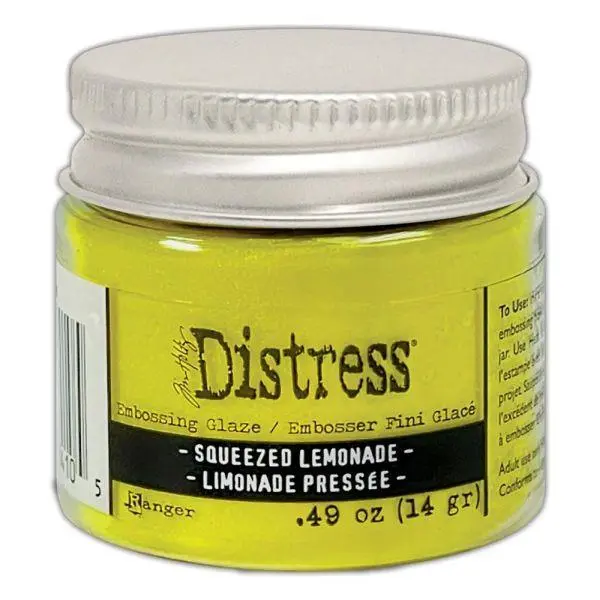 Distress Embossing Glaze - Squeezed Lemonade 1