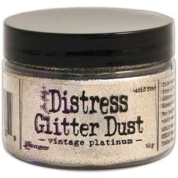 Distress Glitter Dust, Vintage Platinum 1